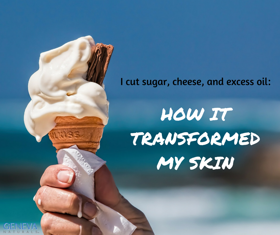 cut sugar cheese and oil for skin care